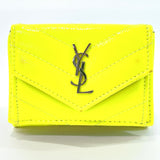 SAINT LAURENT Tri-fold wallet TGN505118 Patent leather yellow Women Used