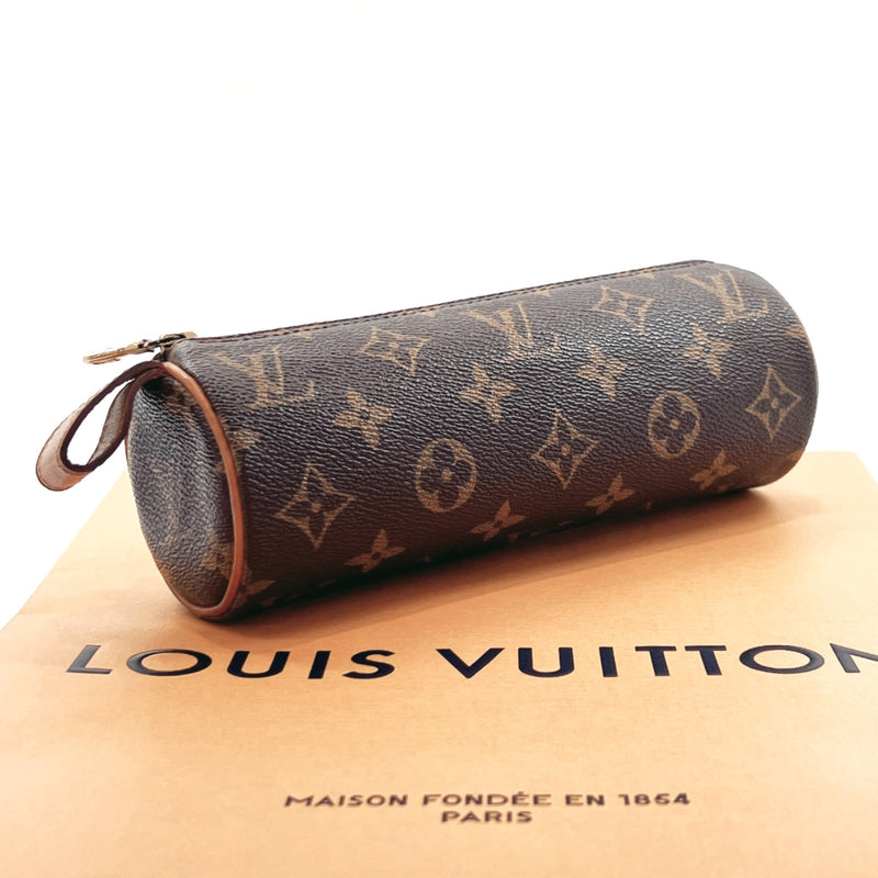 LOUIS VUITTON Monogram Trousse Ronde Pouch Pen Case M47630 auth