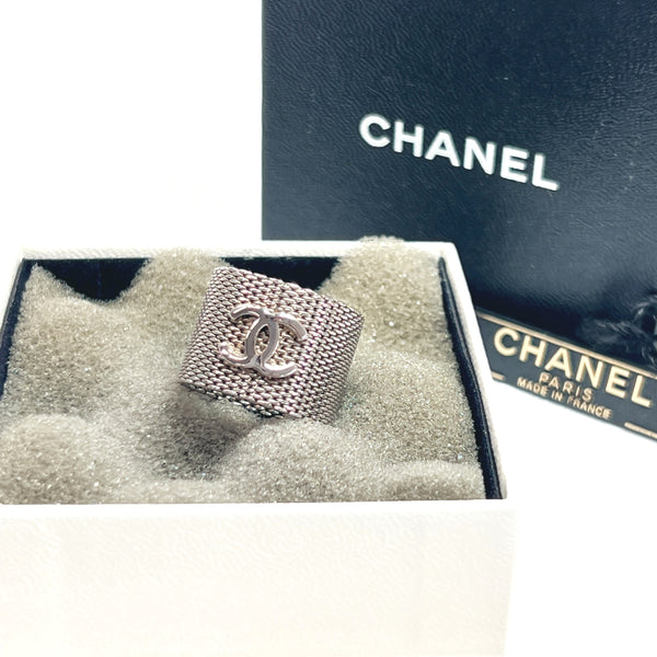 CHANEL Ring A12448 COCO Mark metal #14(JP Size) Silver Women Used