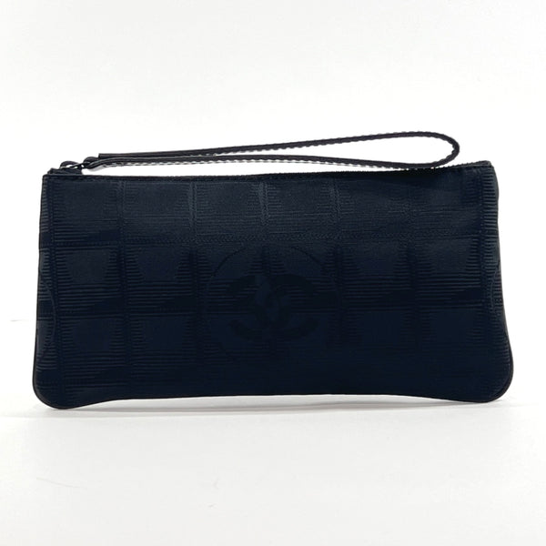 CHANEL Pouch New travel line Nylon Black Women Used