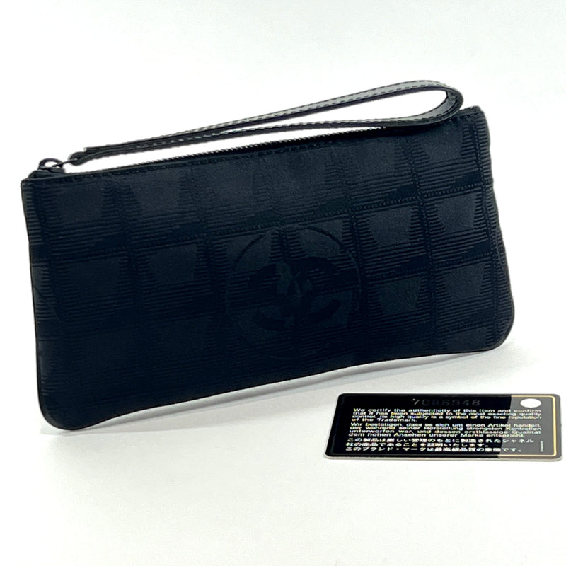 CHANEL Pouch New travel line Nylon Black Women Used –