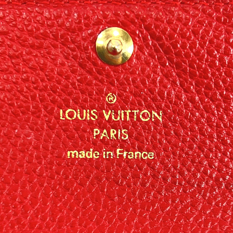 Louis Vuitton Red Empreinte Leather Curieuse Trifold Compact Wallet