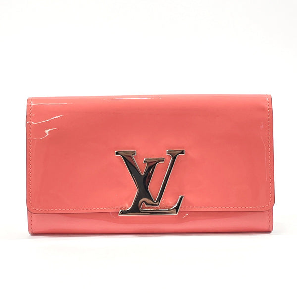 LOUIS VUITTON purse M61581 Portefeiulle Louise Patent leather pink pink Women Used