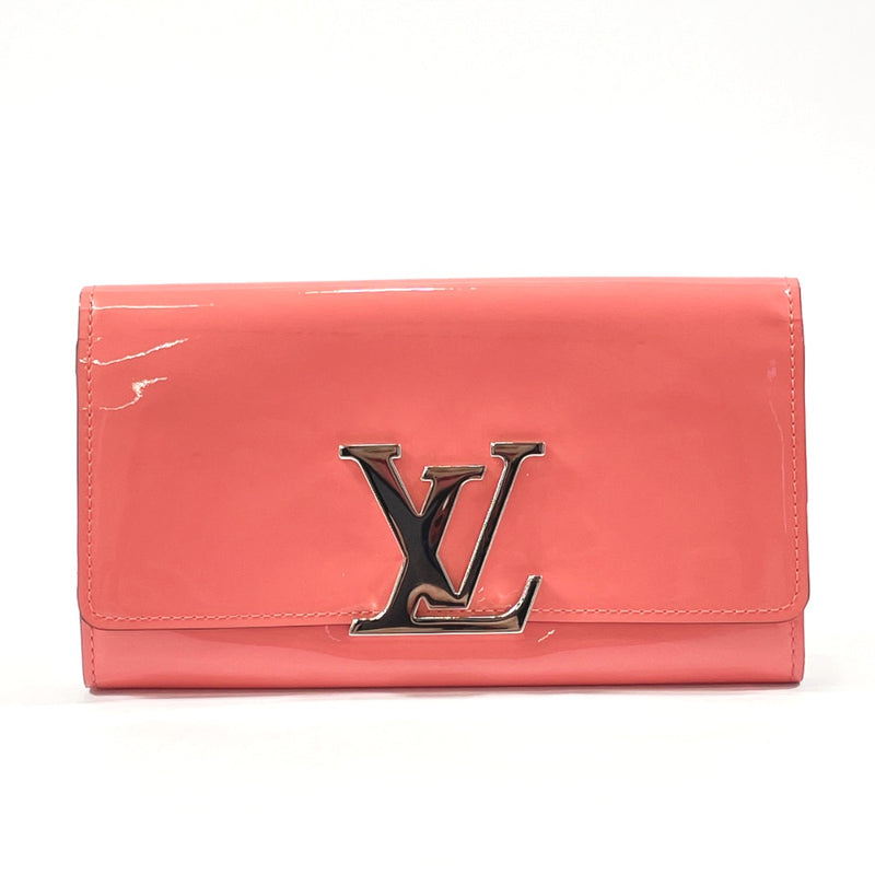 LOUIS VUITTON purse M61581 Portefeiulle Louise Patent leather pink pin –