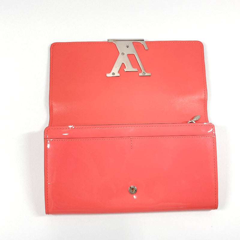 LOUIS VUITTON purse M61581 Portefeiulle Louise Patent leather pink