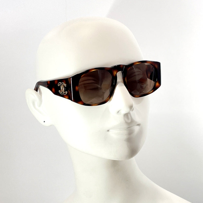 CHANEL sunglasses 01541 91235 COCO Mark Synthetic resin Brown