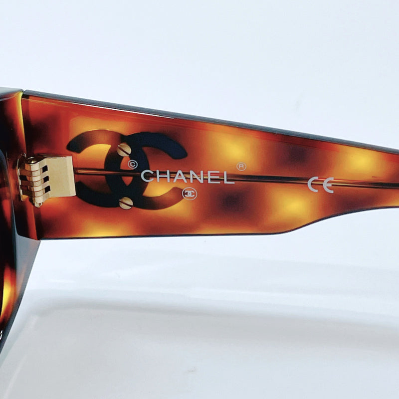 CHANEL sunglasses 01541 91235 COCO Mark Synthetic resin Brown Women Used