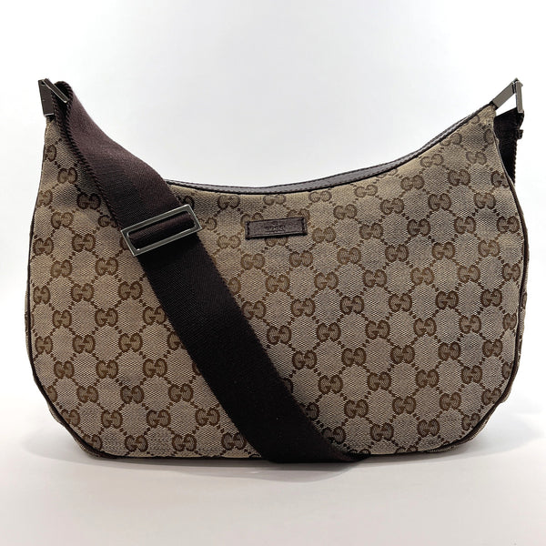GUCCI Shoulder Bag 122790 GG canvas Brown Women Used