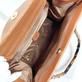 GUCCI Handbag Bamboo leather/Bamboo Brown Women Used