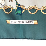 HERMES scarf silk green green Women Used