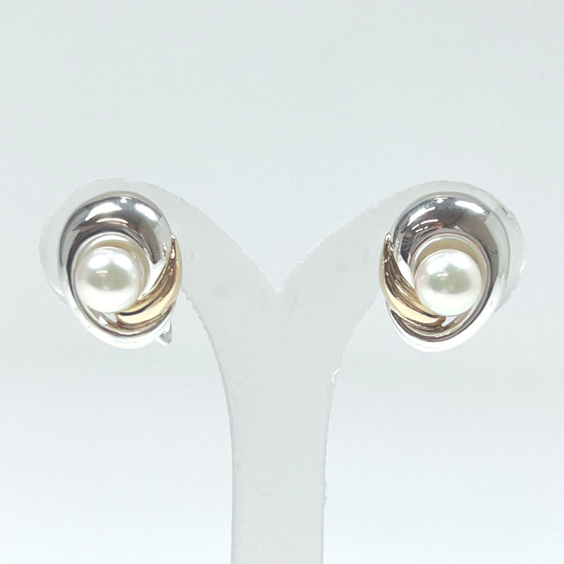 MIKIMOTO Earring Akoya pearl Silver925/Pearl Silver Women Used