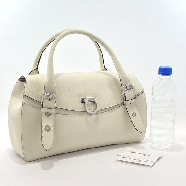 Salvatore Ferragamo Handbag AB-21 5322 Gancini leather white Women Used