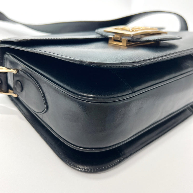 CELINE Shoulder Bag vintage Carriage hardware canvas/leather Black Wom –