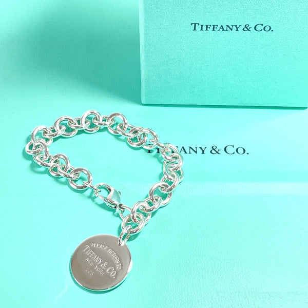 TIFFANY&Co. bracelet Return to round tag Silver925 Silver Women Used
