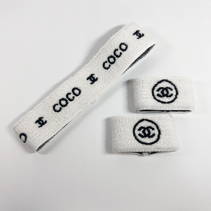 CHANEL Other fashion goods Hair & wristband COCO Mark Rubber/towel white  white Women New