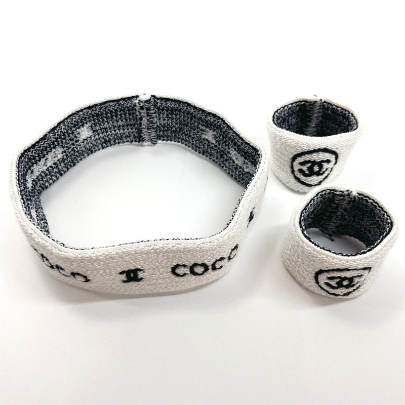 CHANEL Other fashion goods Hair & wristband COCO Mark Rubber/towel white white Women New