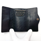 BOTTEGAVENETA key holder six hooks Intrecciato leather Black unisex Used