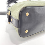 SAINT LAURENT Handbag 002122・156465 canvas/leather green green Women Used