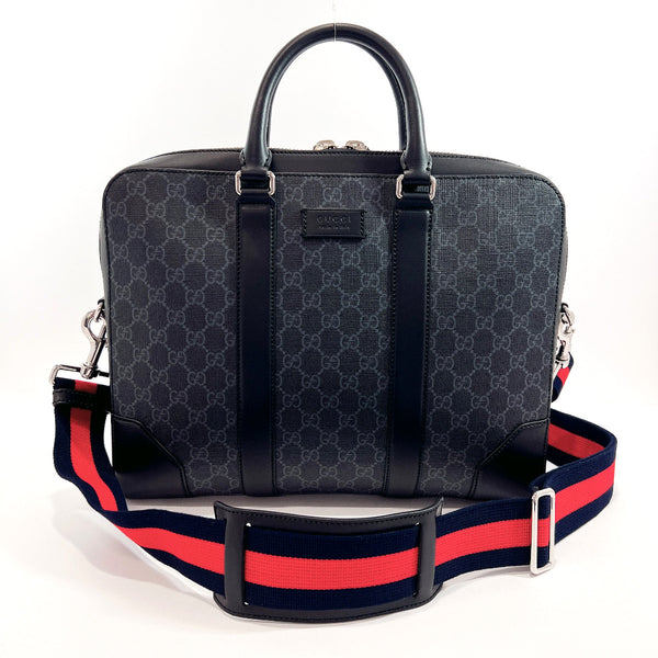 GUCCI Business bag 474135 2way GG Supreme Canvas Navy mens Used