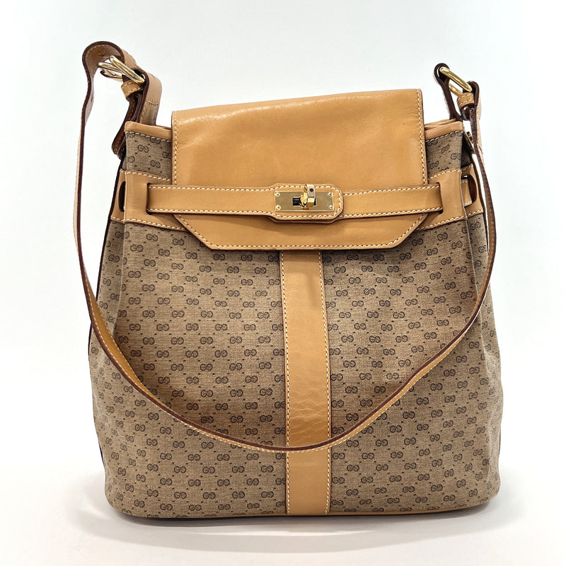 GUCCI Shoulder Bag Kelly type vintage GG Supreme Canvas beige Women Us –