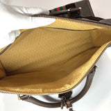 GUCCI Handbag Sherry line Suede/leather Dark brown unisex Used