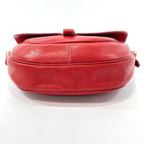 LOEWE Shoulder Bag leather Red Women Used