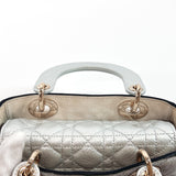 Christian Dior Handbag 29-MA-0137 Lady Dior leather Silver Women Used