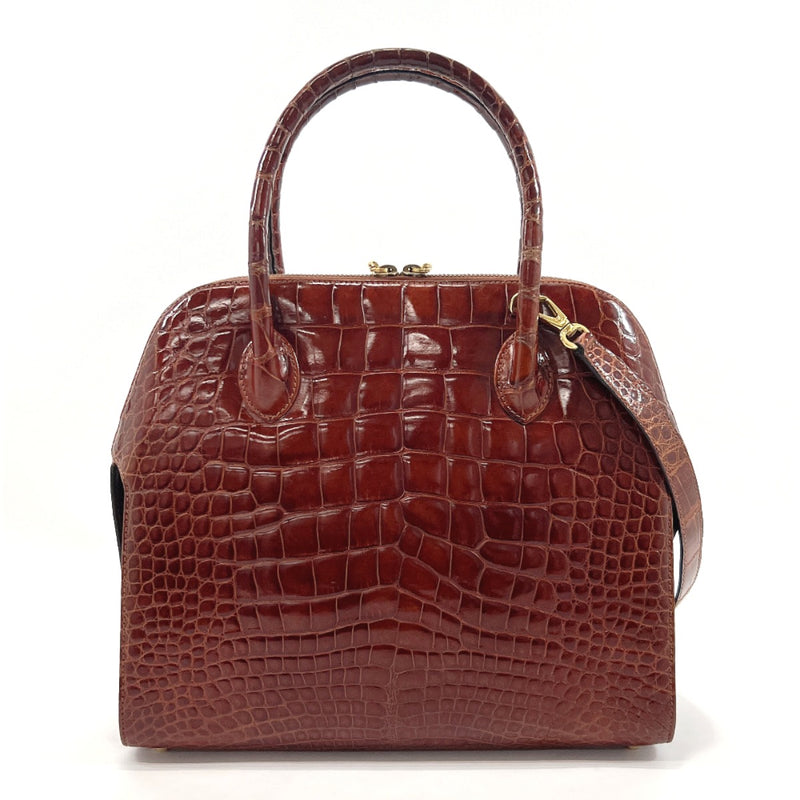 Salvatore Ferragamo Handbag AK 6243 leather Brown Women Used