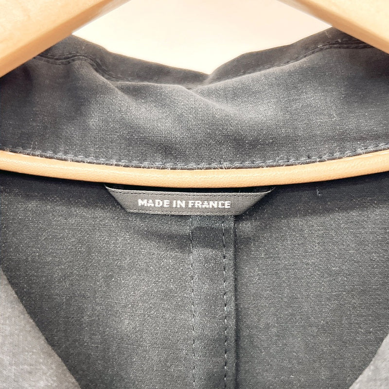 HERMES Stainless collar coat cotton Black mens Used