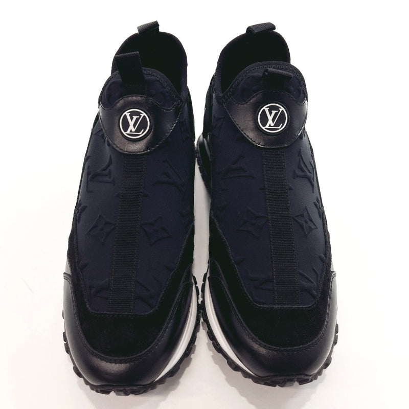 LOUIS VUITTON sneakers 1A87AM Run away line fabric/leather Black Women –