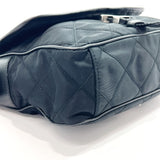 PRADA Shoulder Bag Nylon/Safiano leather Black Women Used