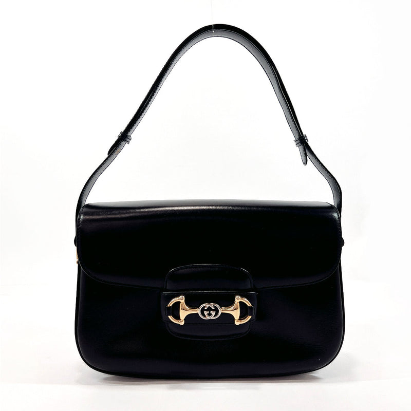 program røre ved Bule GUCCI Shoulder Bag 22・001・2064 Horsebit vintage leather Black Women Us –  JP-BRANDS.com