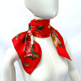 GUCCI scarf silk Red Women Used