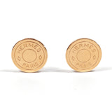 HERMES Earring Serie coin Gold Plated gold Women Used
