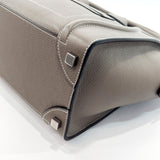 CELINE Handbag Luggage micro shopper leather gray gray Women Used