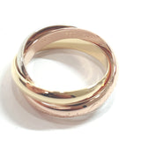 CARTIER Ring Trinity K18 white gold/K18 yellow gold/K18 Pink Gold #14(JP Size) gold gold Women Used