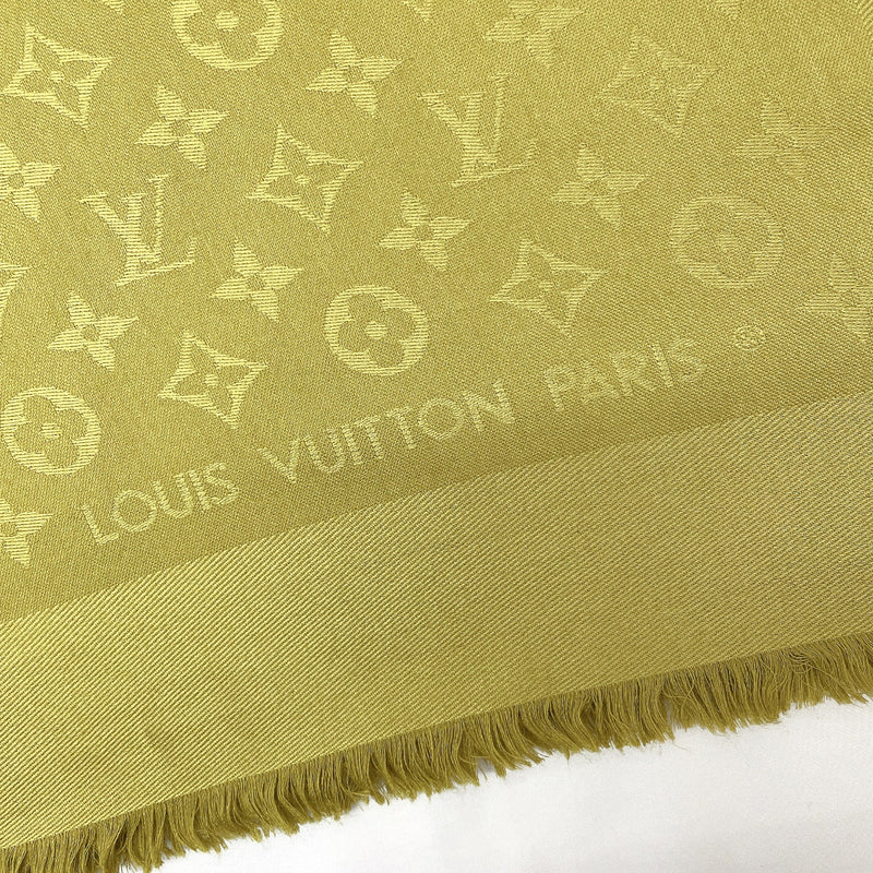 LOUIS VUITTON Stall Monogram silk/wool green Women Used –