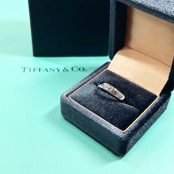 TIFFANY&Co. Ring Lucida Pt950Platinum/diamond #7(JP Size) Silver Women Used