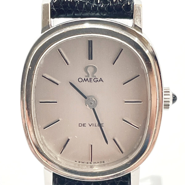 OMEGA Watches Cal.625 De Ville Stainless Steel/leather Silver Silver Women Used
