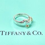 TIFFANY&Co. Ring Love knot Hook & Eye Silver925/K18 Gold #9(JP Size) Silver Silver Women Used