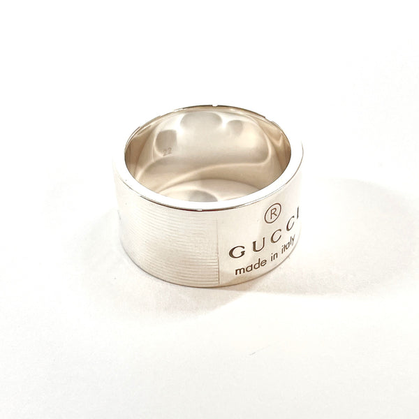 GUCCI Ring logo Silver925 #21(JP Size) Silver mens Used