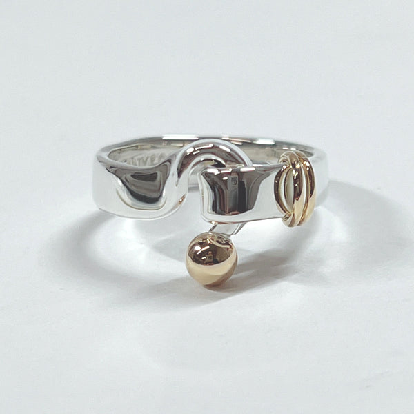 TIFFANY&Co. Ring Hook & Eye Silver925/K18 Gold #9(JP Size) Silver Silver 750 Women Used