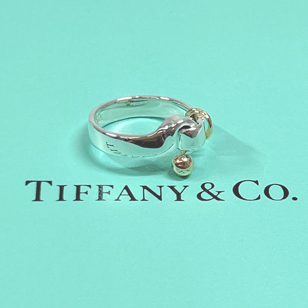 TIFFANY&Co. Ring Hook & Eye Silver925/K18 Gold #9(JP Size) Silver Silver 750 Women Used