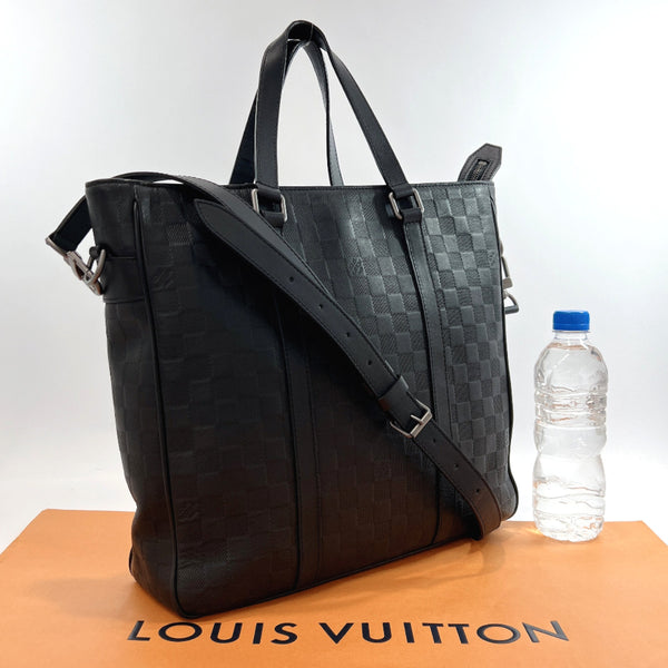 LOUIS VUITTON Tote Bag N41269 Tadao PM 2way Damier Infini Black mens Used