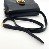 CELINE Shoulder Bag Carriage hardware leather Black Women Used