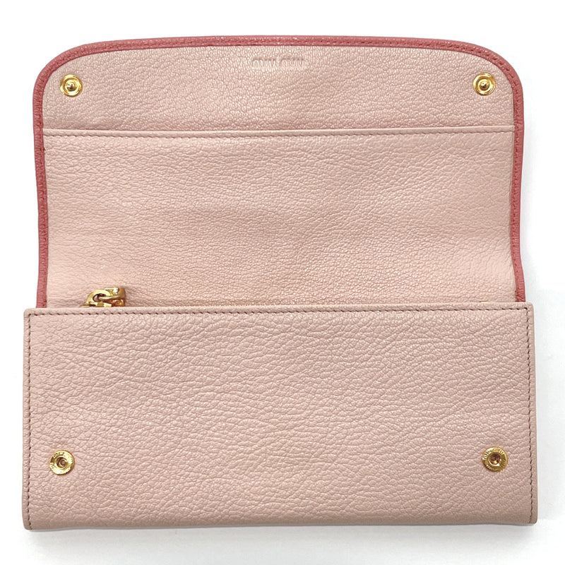 MIUMIU purse 5M1109 ribbon leather pink Women Used
