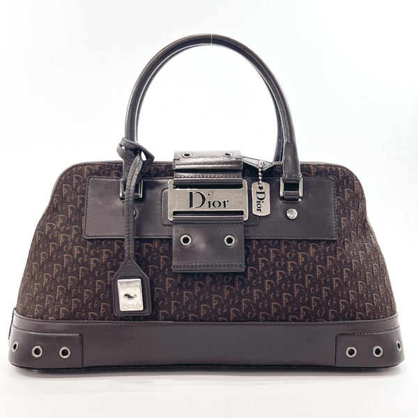Christian Dior Handbag Trotter Nylon/leather Brown BM-0052 Women Used