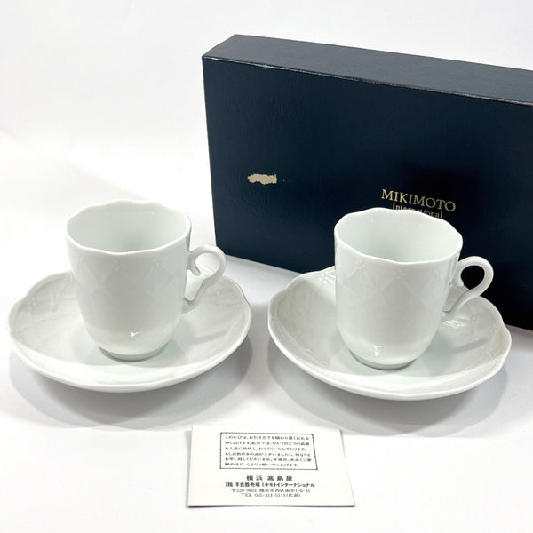 MIKIMOTO Tableware Set of dishes Pottery white unisex Used