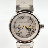 LOUIS VUITTON Watches Q121C/RX1731 Tambour Stainless Steel/rubber Silver Silver Women Used