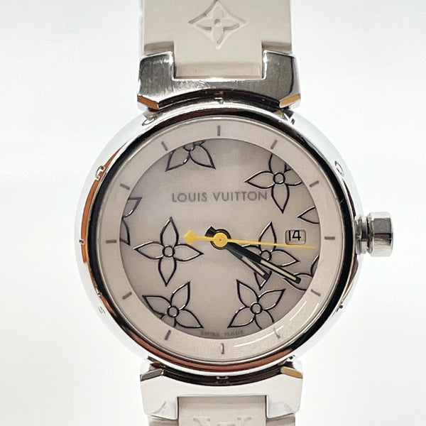 LOUIS VUITTON Watches Q121C/RX1731 Tambour Stainless Steel/rubber Silv –
